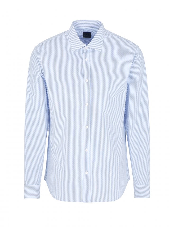 Armani Exchange Shirt Blue/white Striped – GHIA MENSWEAR