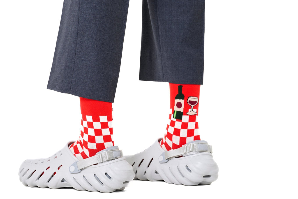 Happy Socks Wine & Dine Socks, Red