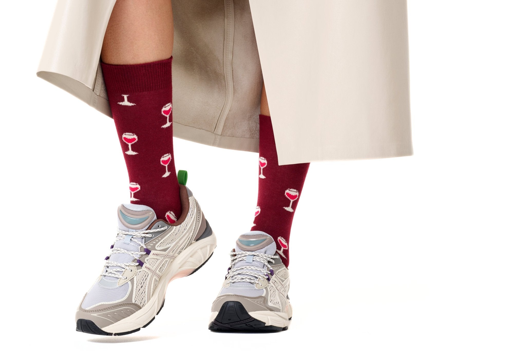 Happy Socks Glass Of Wine Socks, Merlot/Burgundy