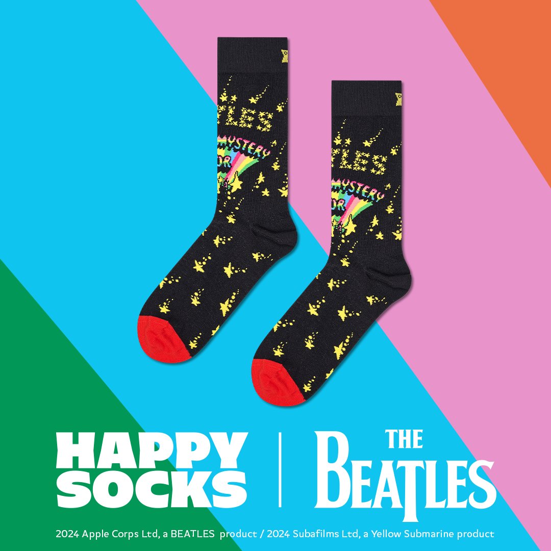 Happy Socks The Beatles Magical Mystery Tour Socks, Black