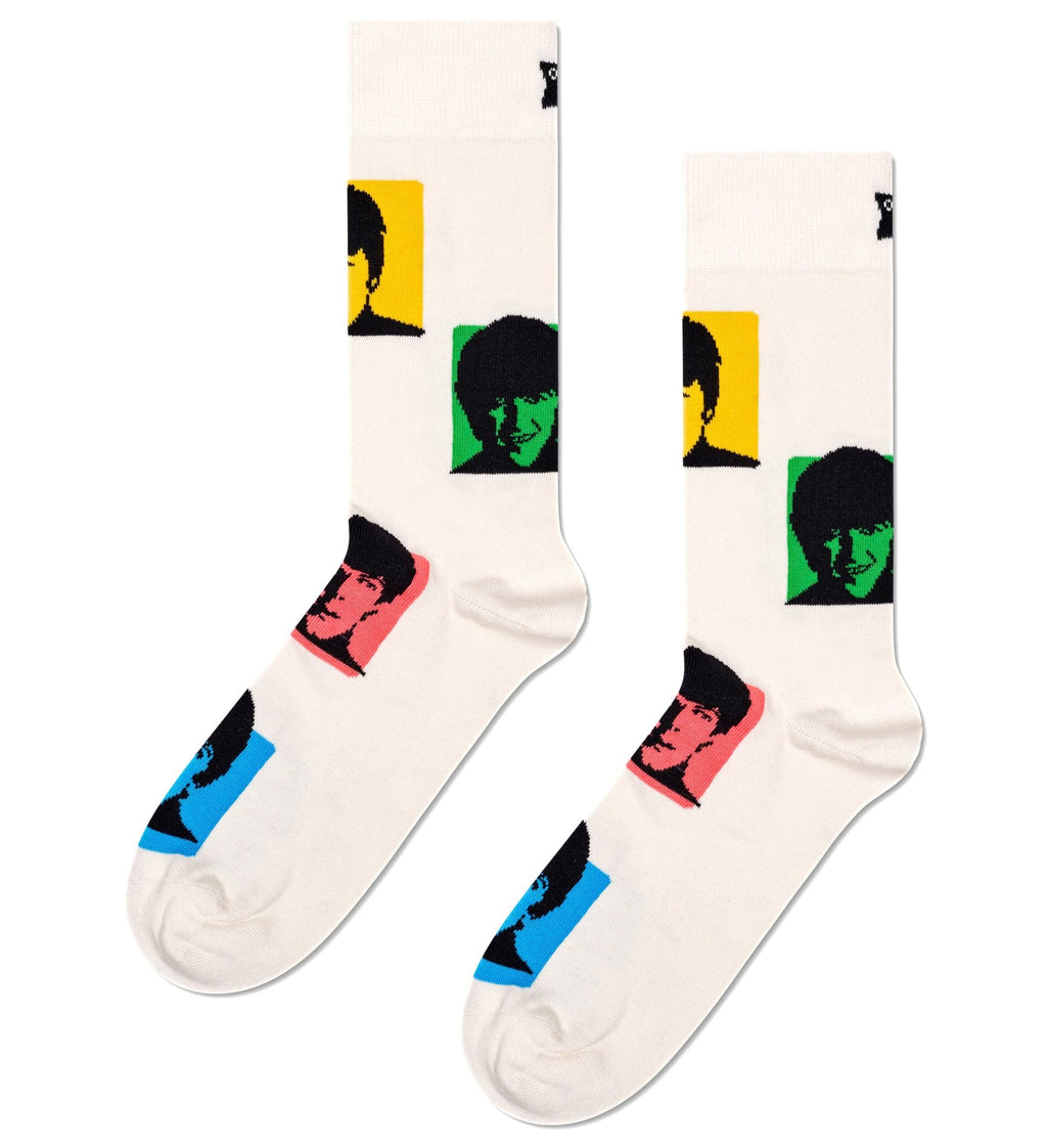 Happy Socks The Beatles Silhouettes Socks, White