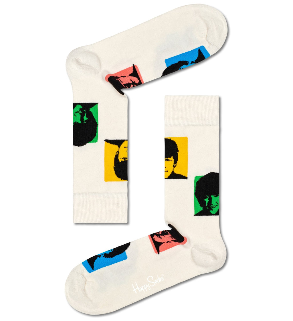 Happy Socks The Beatles Silhouettes Socks, White