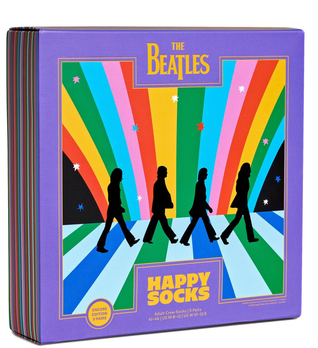 Happy Socks 3-Pack The Beatles Socks Gift Box, Blues