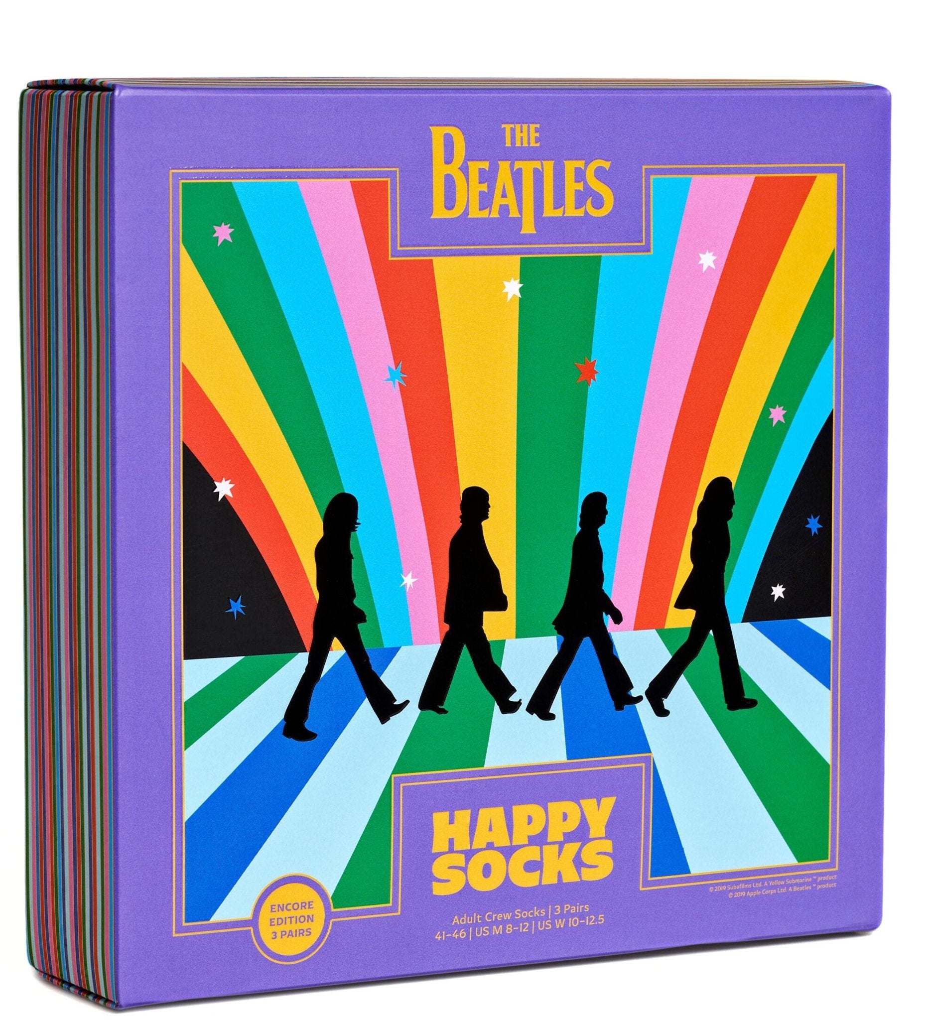 Happy Socks 3-Pack The Beatles Socks Gift Box, Blues