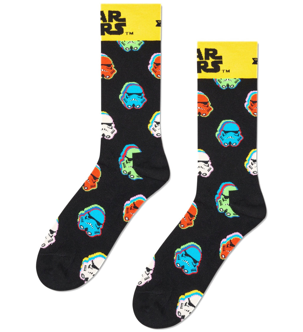 Happy Socks Star Wars Stormtrooper Socks, Black