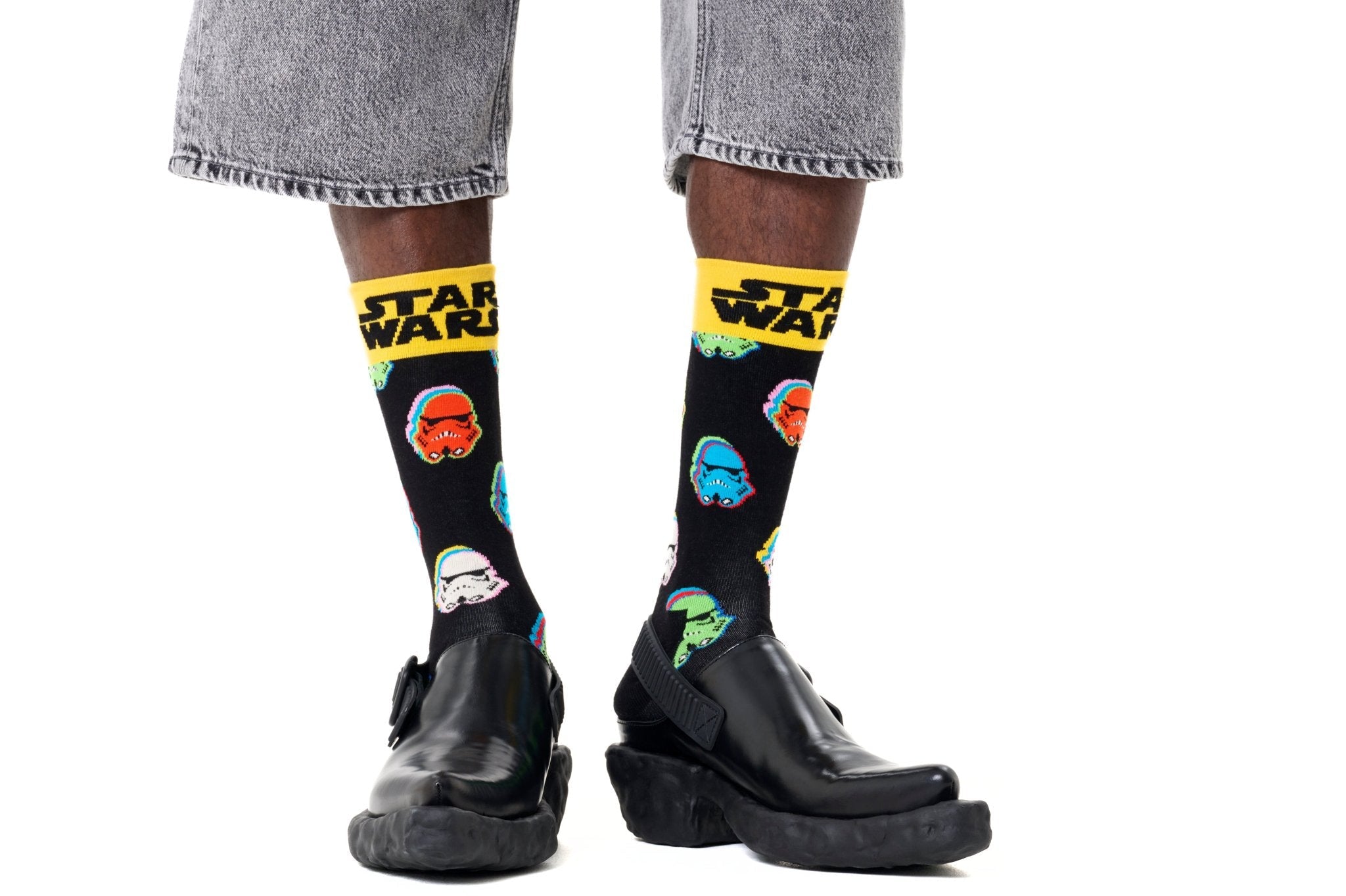 Happy Socks Star Wars Stormtrooper Socks, Black