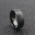 The Antares - 8mm Brushed Black Tungsten Ring