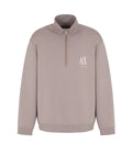 Armani Exchange 1/4 Zip Up Sweat Driftwood