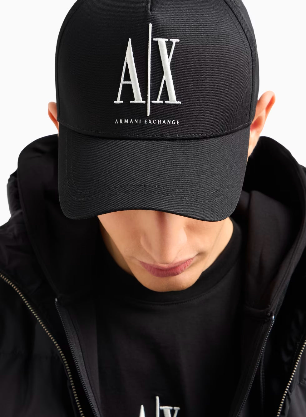 Armani Exchange Baseball Twill Cap Black