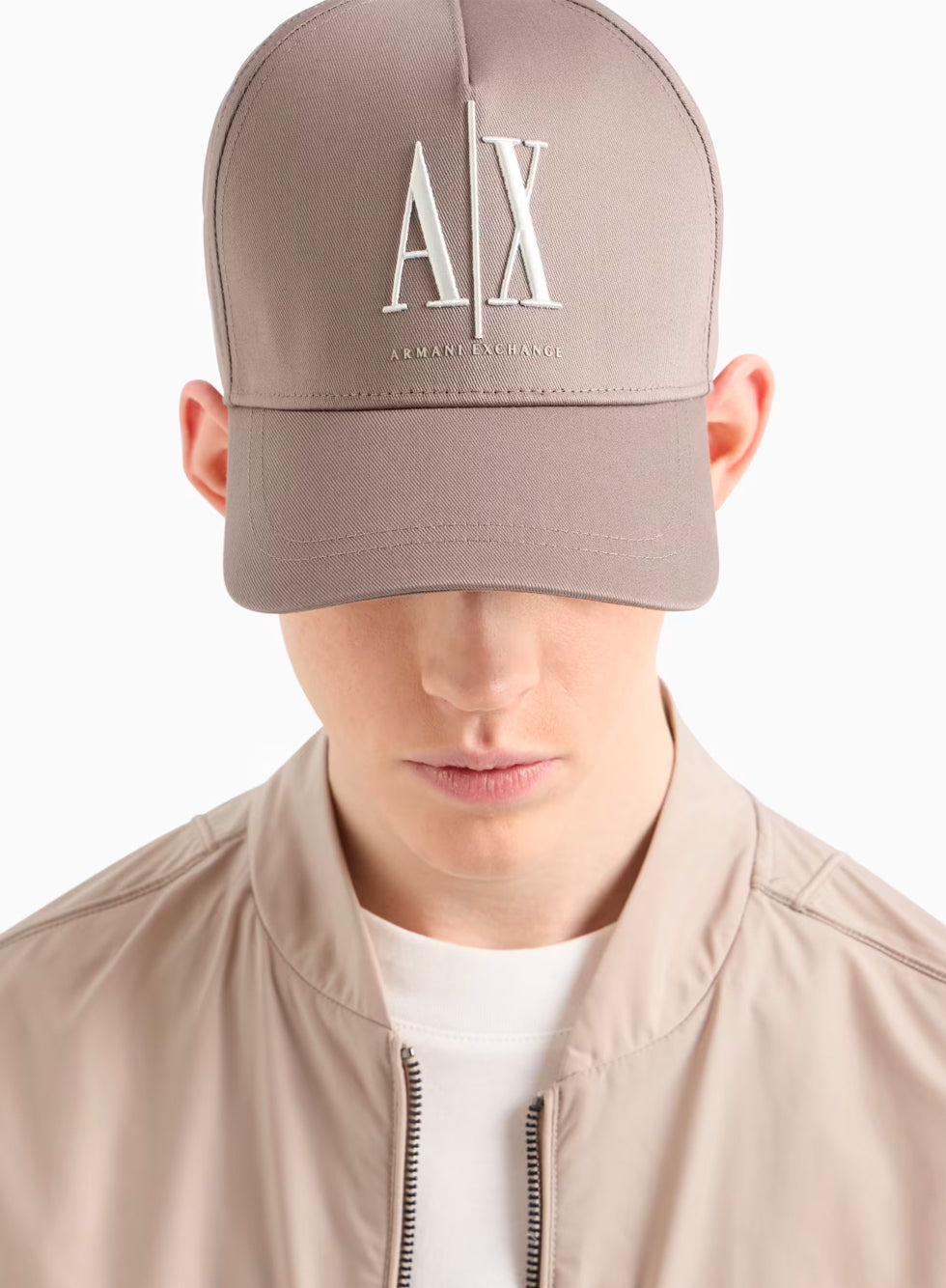 Armani Exchange Baseball Twill Cap Driftwood