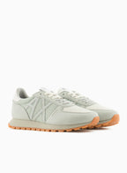 Armani Exchange Mens Mesh Sneaker Gray+off White