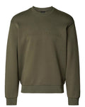 Armani Exchange Sweatshirt Embossed Branding Black Ink