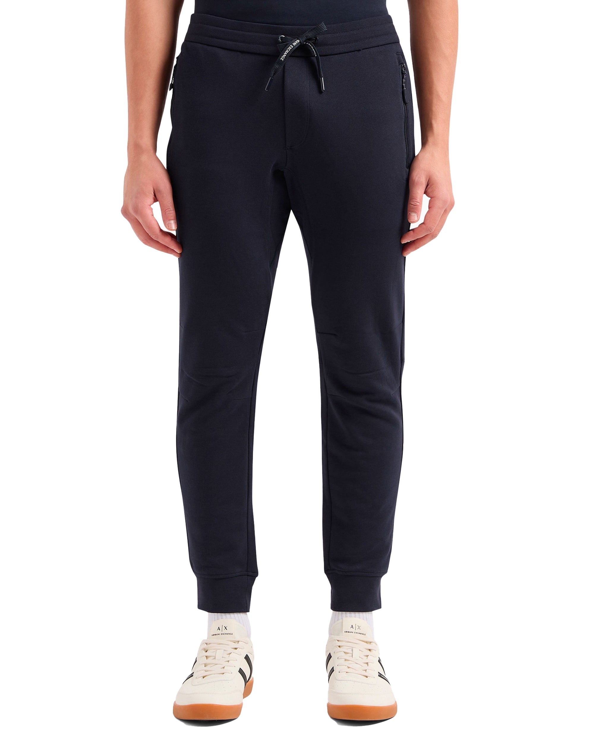 Armani Exchange Zip Pocket Track Pants Navy