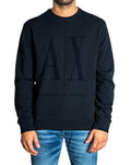 Armani Exchange Crew Neck Sweatshirt AX logo Navy