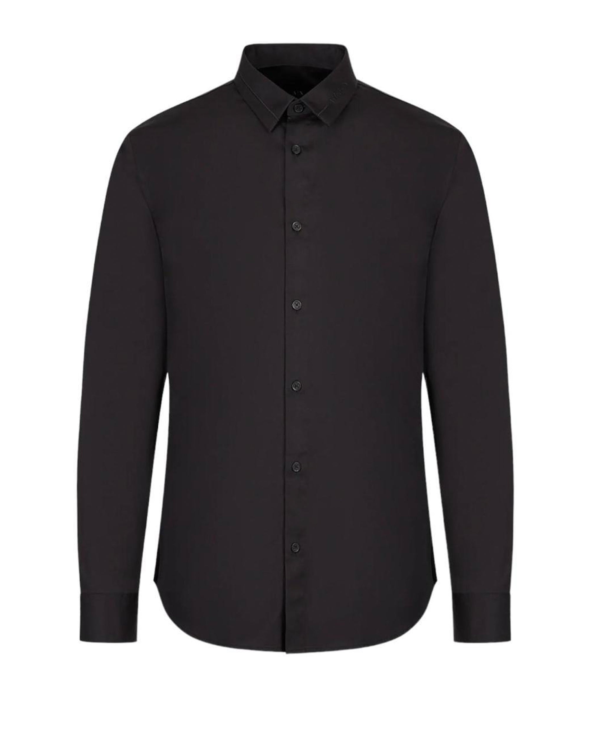 Armani Exchange Woven Cotton Shirt Black