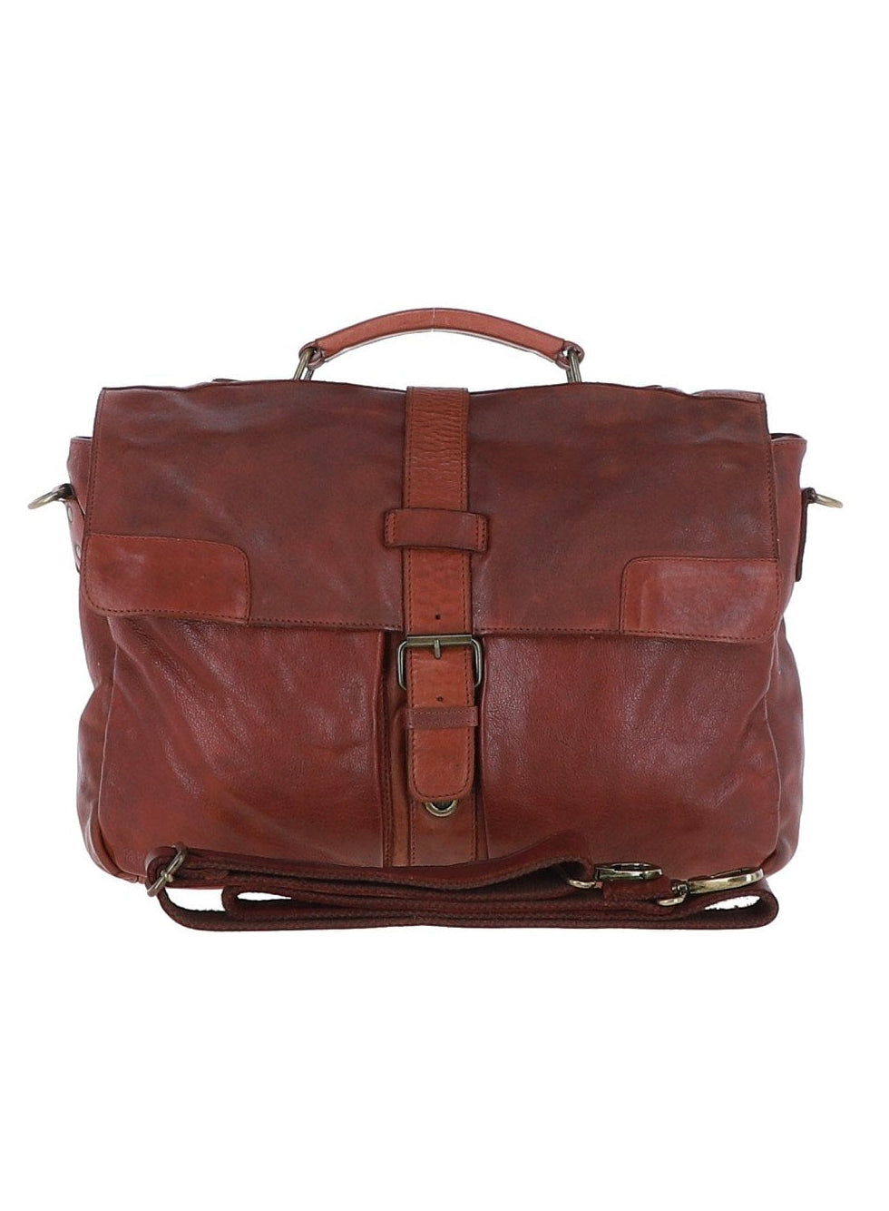 Ashwood Leather Doris Leather Briefcase Brandy