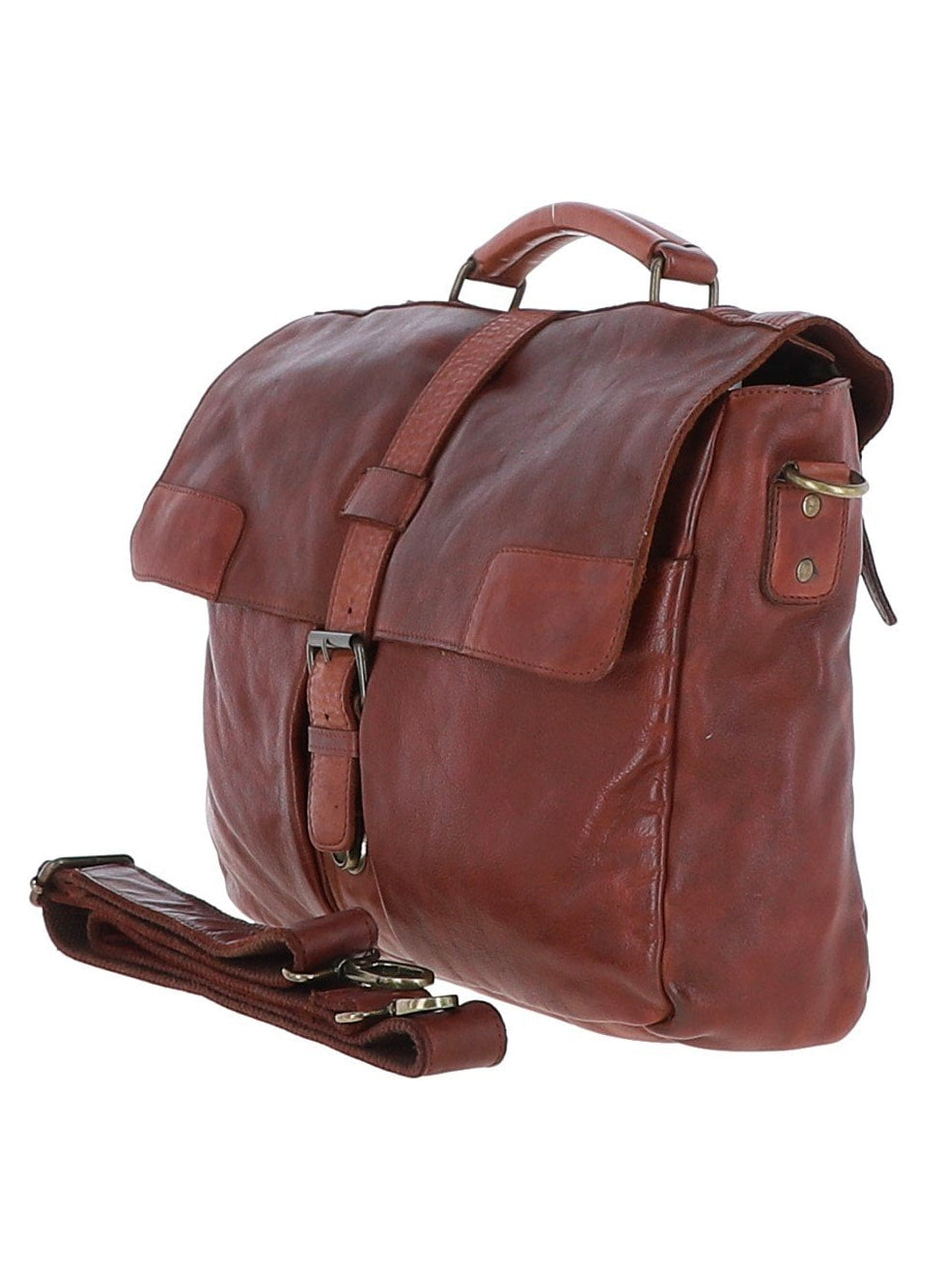 Ashwood Leather Doris Leather Briefcase Brandy