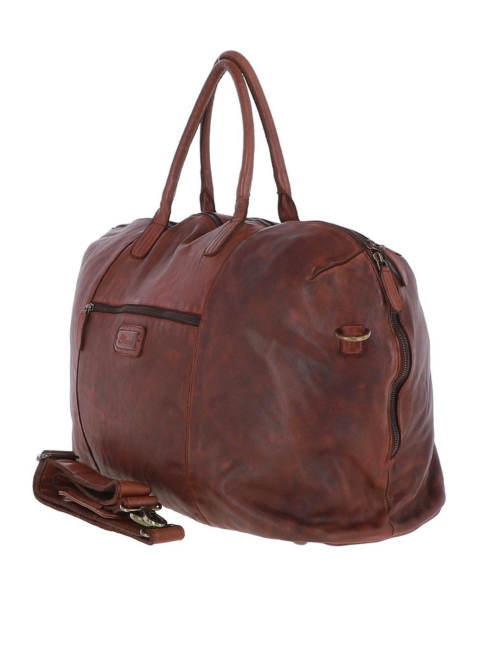 Ashwood Leather Dylan leather holdall Brandy