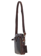 Ashwood Leather Mens Leather Organiser Bag Brown
