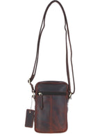 Ashwood Leather Mens Leather Organiser Bag Brown