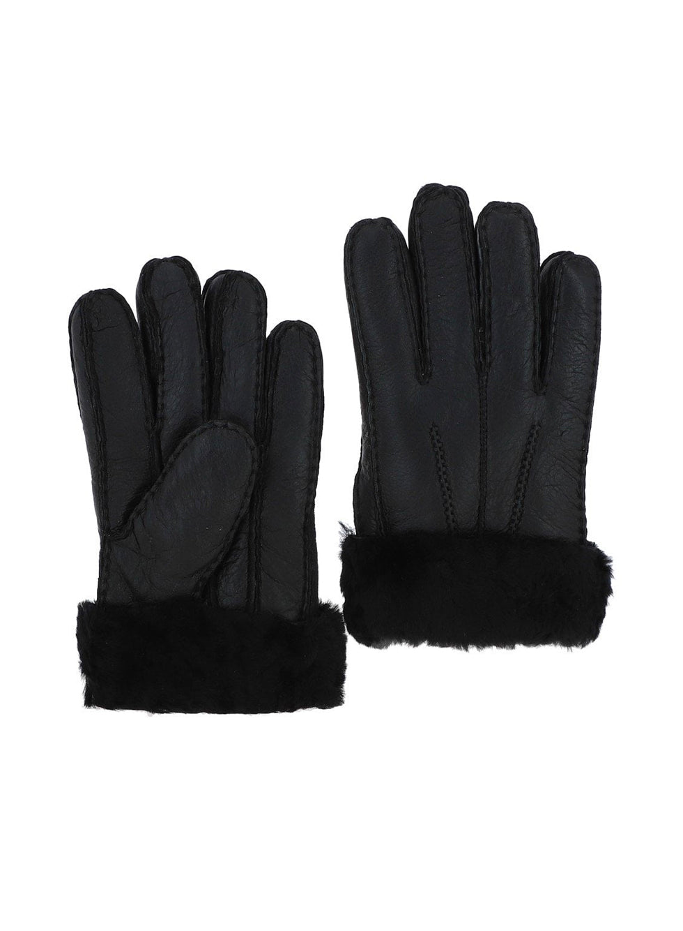 Ashwood Leather Mens leather sheepskin gloves BLACK
