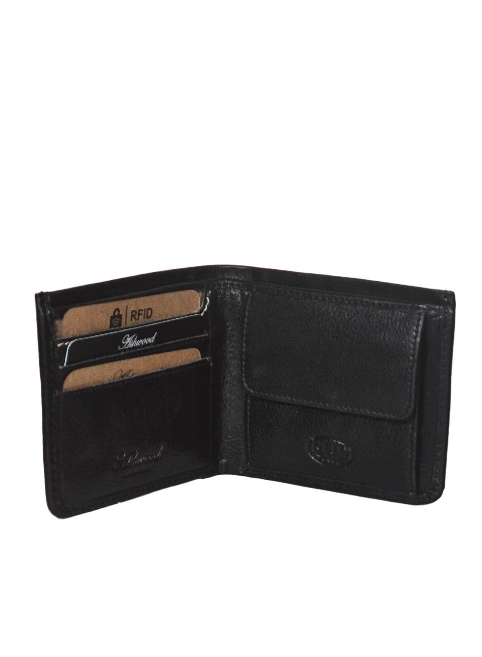Ashwood RFID Leather Mens Wallet Black