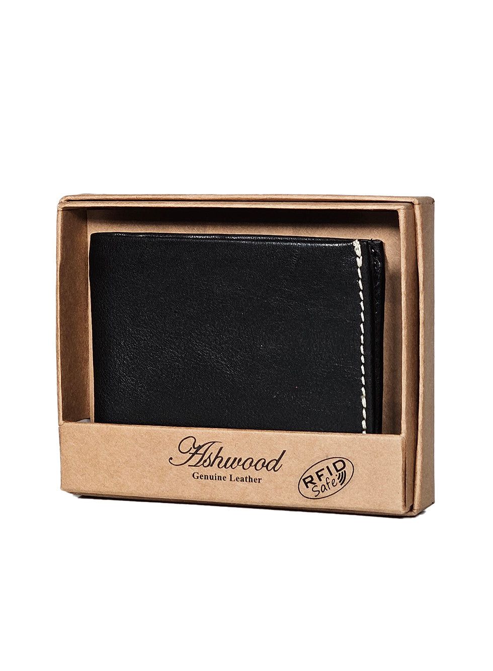 Ashwood RFID Leather Mens Wallet Black