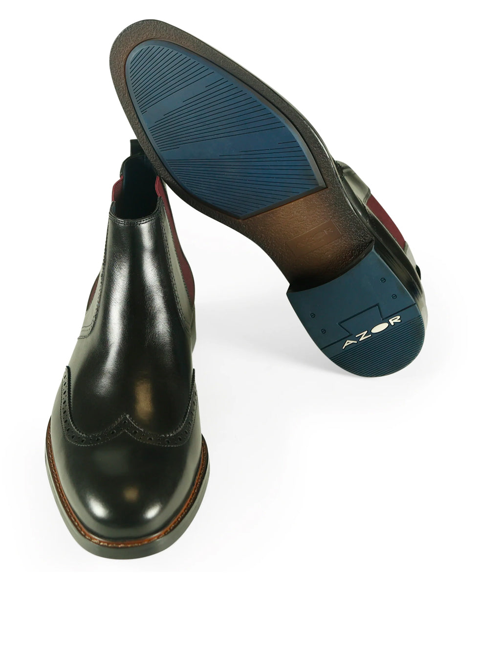 Azor Carlos Leather Chelsea Boot Black