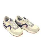 Azor mens Sneaker trainer shoe OFF WHITE/NAVY