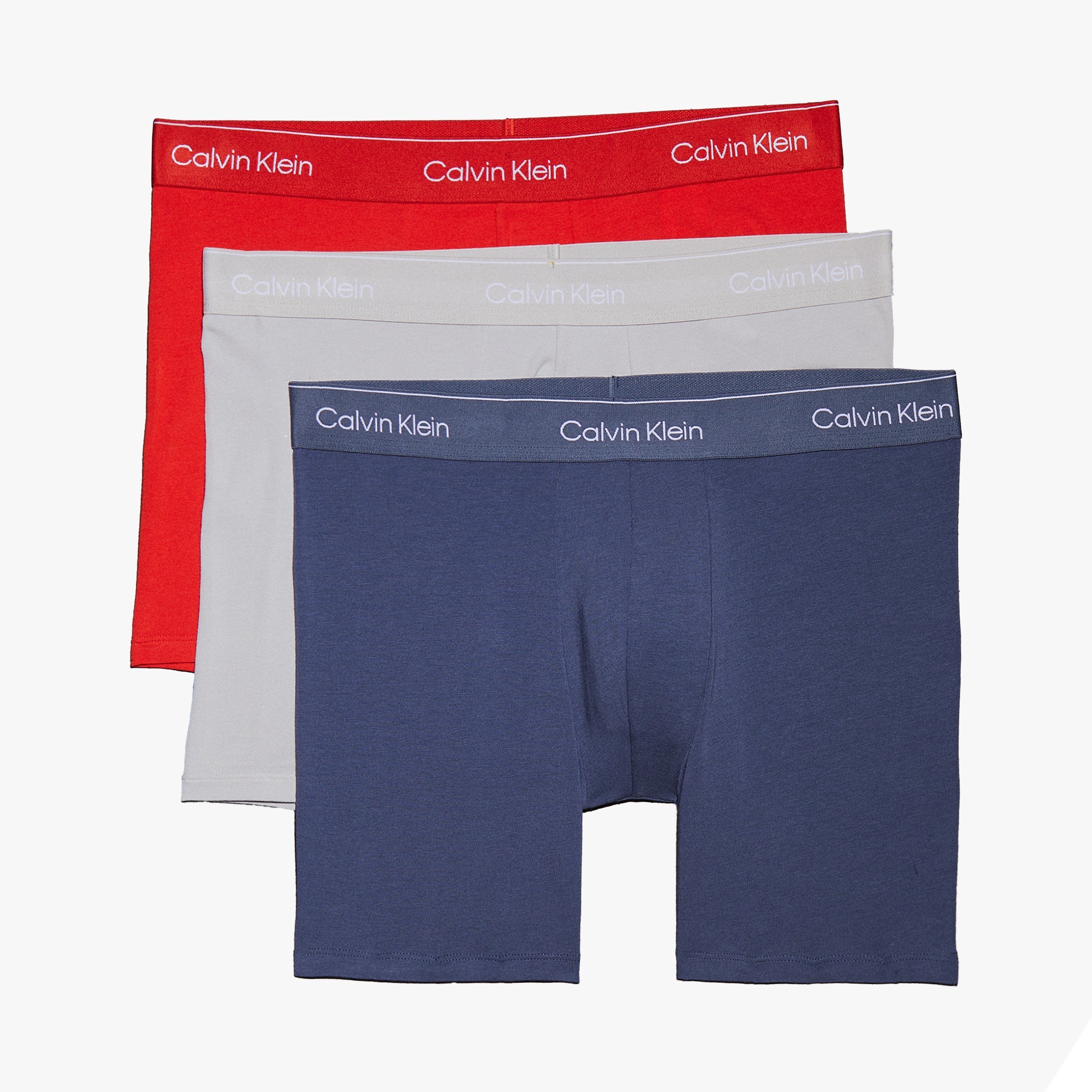 Calvin Klein ICON COTTON STRETCH Mens 3 Pack Boxer Briefs Multicoloured