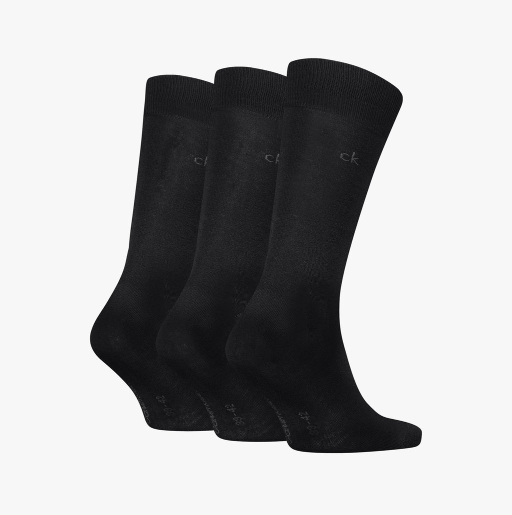 Calvin Klein 3 Pack Mens Crew Socks Black