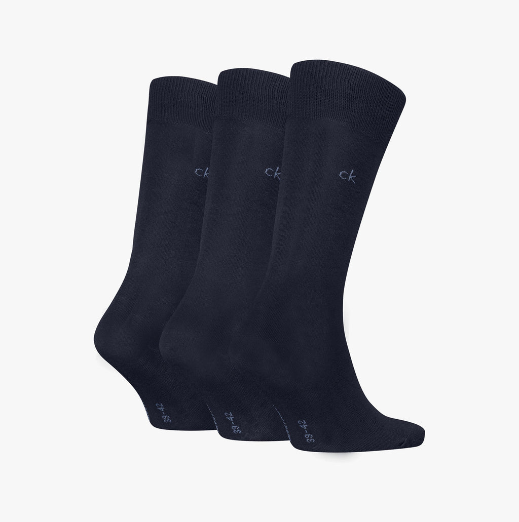 Calvin Klein 3 Pack Mens Crew Socks Navy