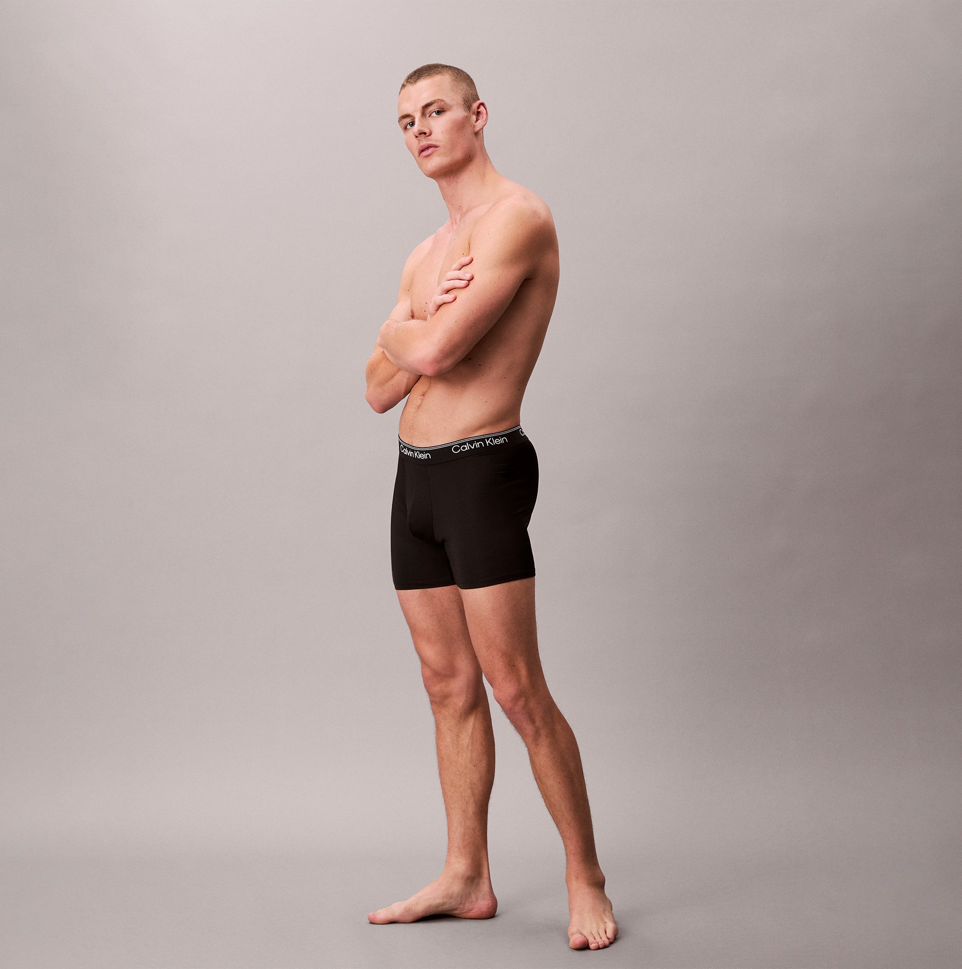 Calvin Klein BOXER BRIEF 3 Pack Mens Microfibre Stretch Black