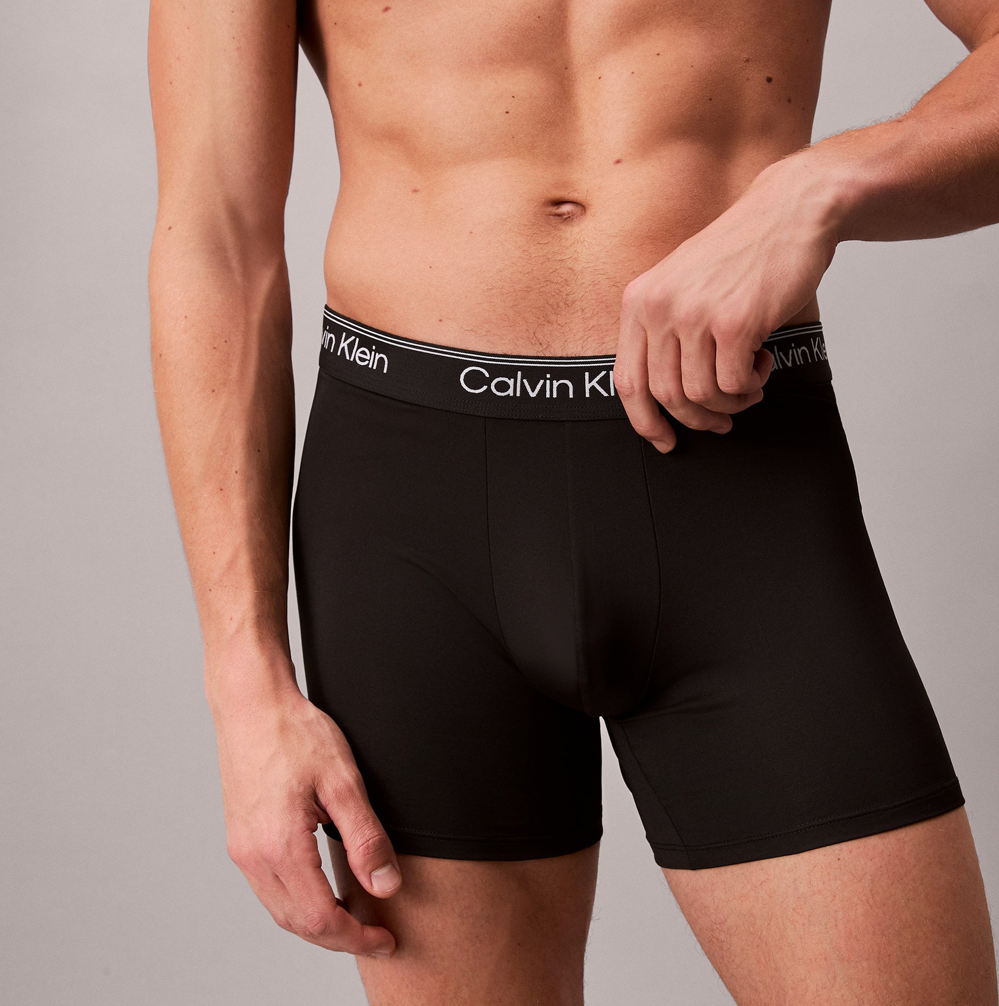 Calvin Klein BOXER BRIEF 3 Pack Mens Microfibre Stretch Black