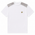 Lyle & Scott Check Panelled T-Shirt WHITE