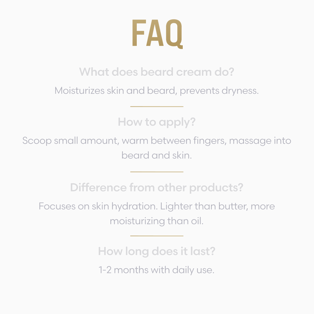 Beard Cream: Defeat Dryness and Itch