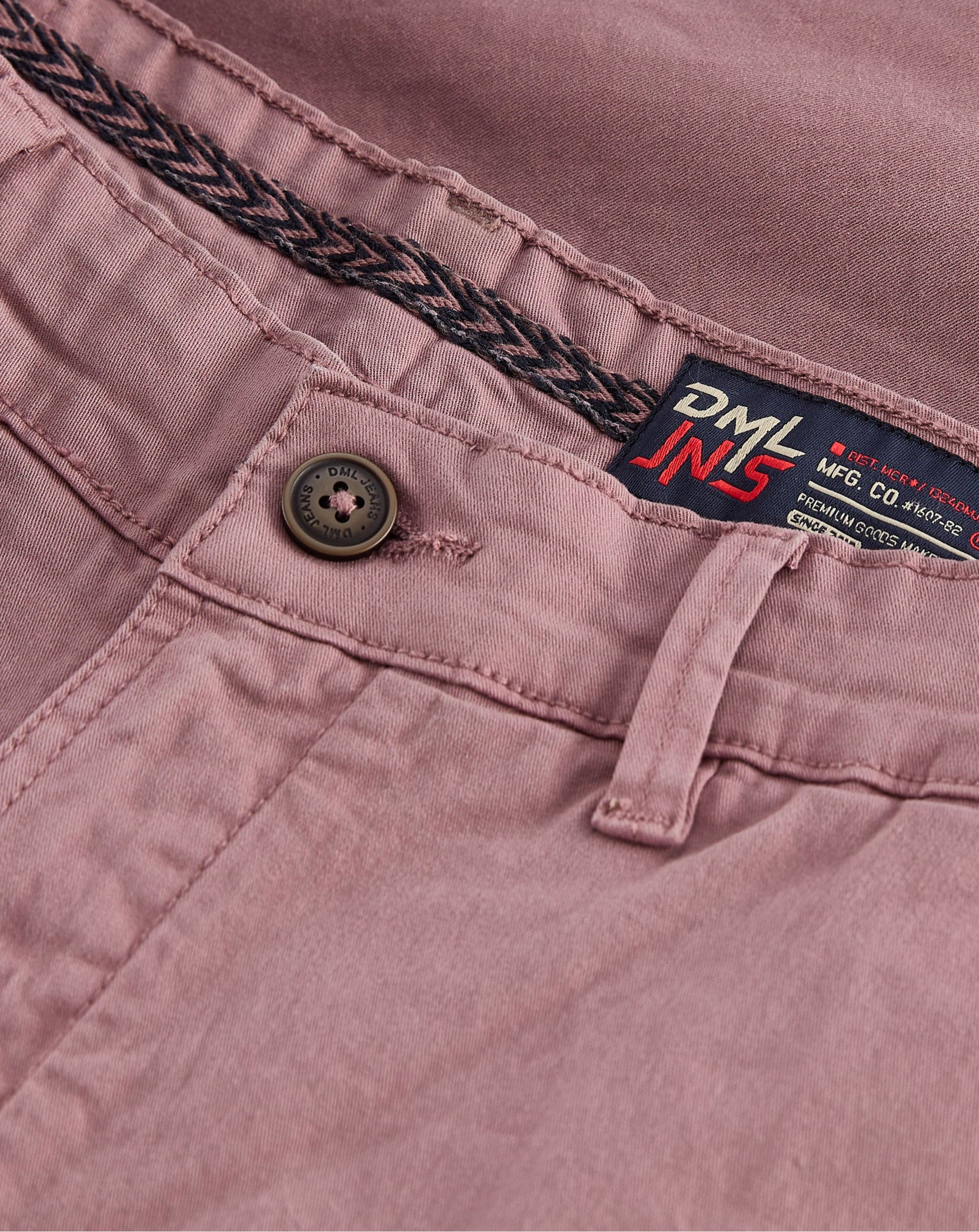 DML Healey chino shorts Dirty Pink