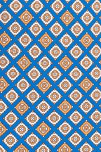 Light Blue Geometric Pattern Silk Tie