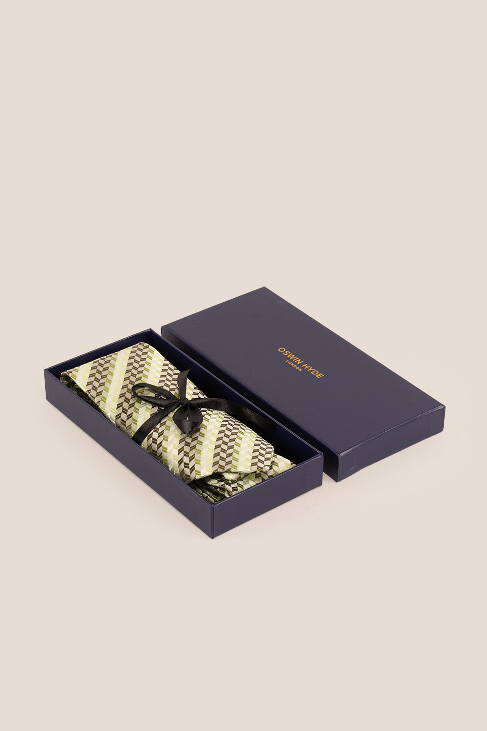 Geometric Stripes Olive Green