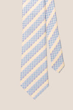 Geometric Stripes Blue Cream
