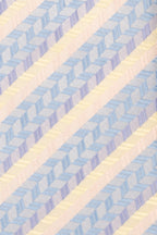 Geometric Stripes Blue Cream
