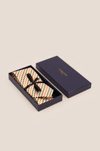 Geometric Stripes Cream Brown Orange