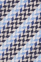 Geometric Stripes Blue Navy Black
