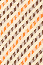 Geometric Stripes Cream Brown Orange