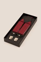 Red Polka Dot Clip On Braces
