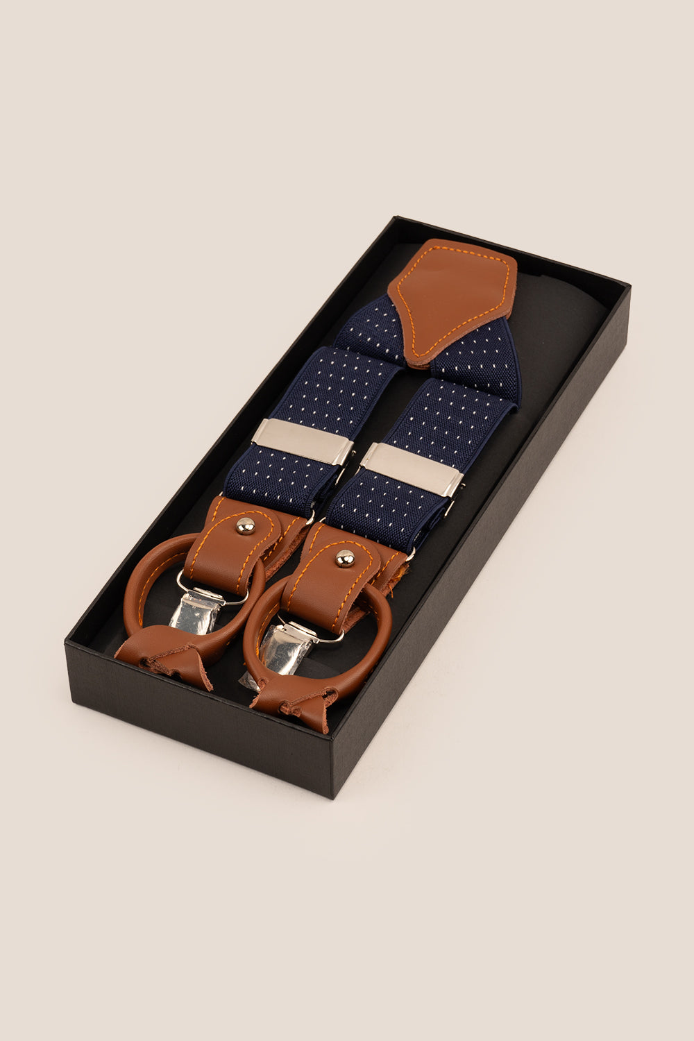 Navy Polka Dot Combination Braces