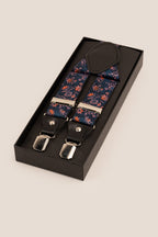 Blue Floral Clip On Braces