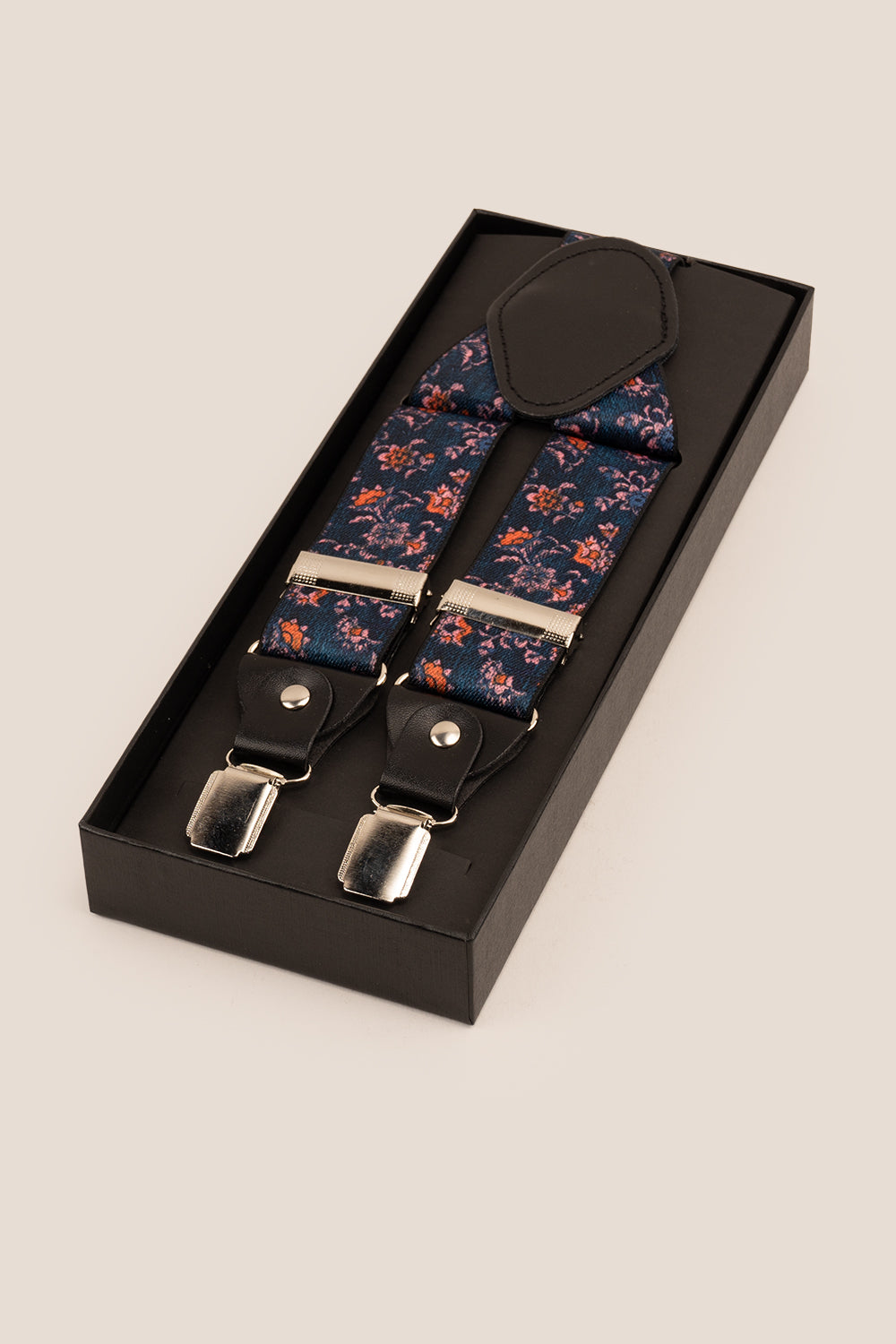 Blue Floral Clip On Braces
