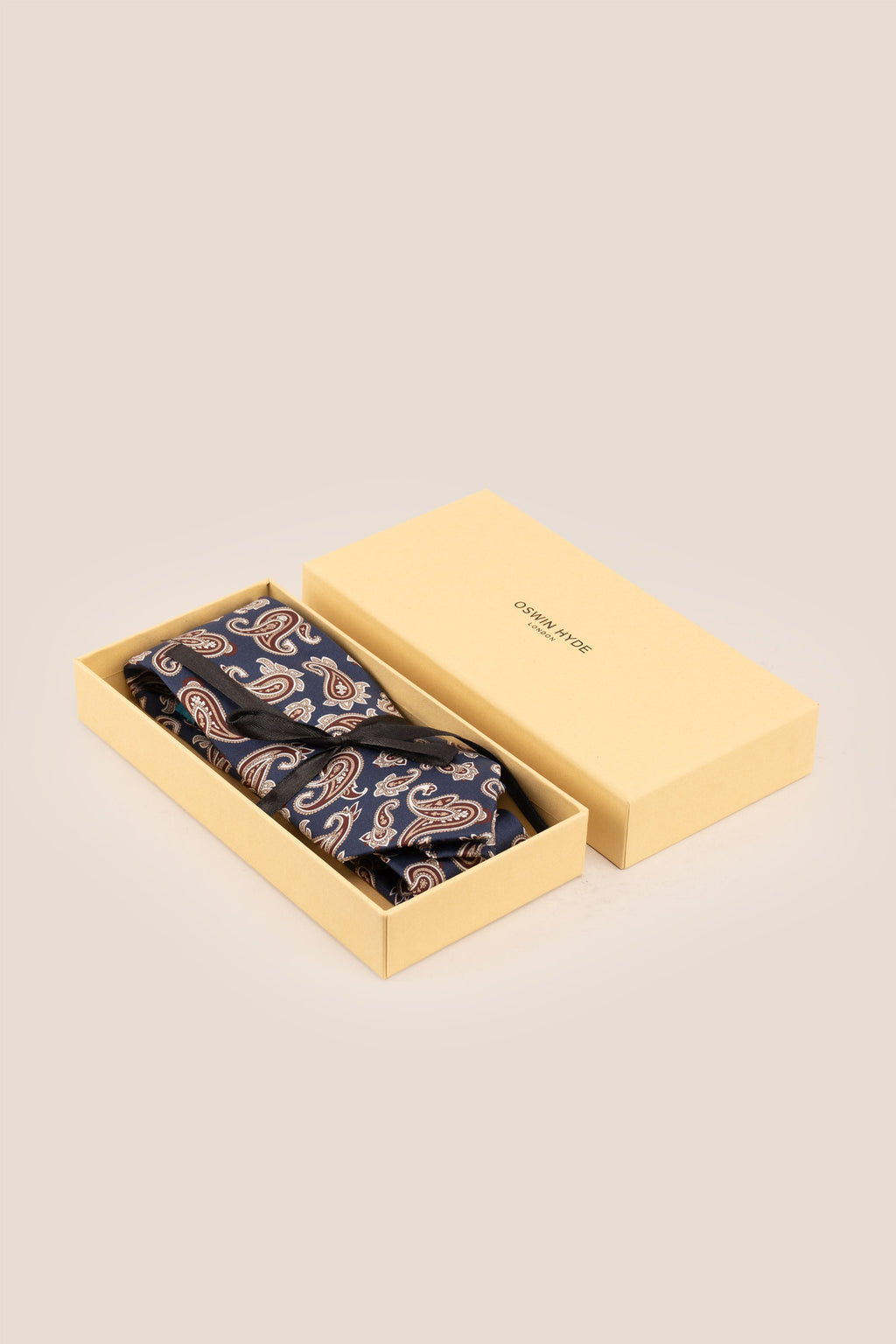 Navy Paisley Silk Tie