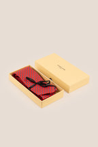 Red Squares Geometric Silk Tie